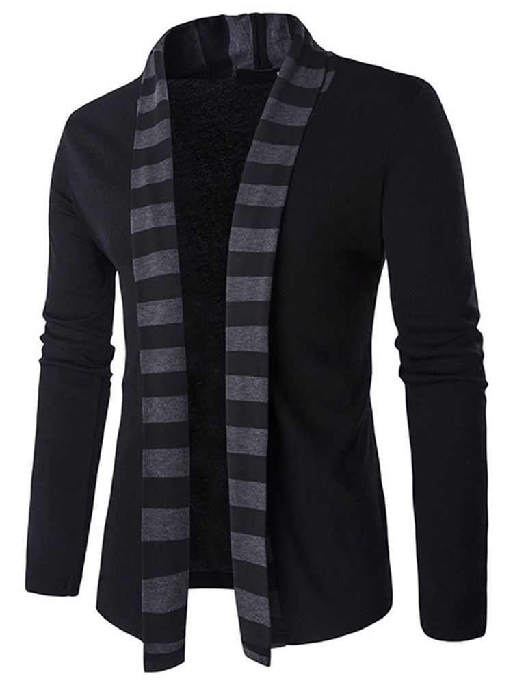 Cardigan À Rayures Pull Décontracté Pour Hommes