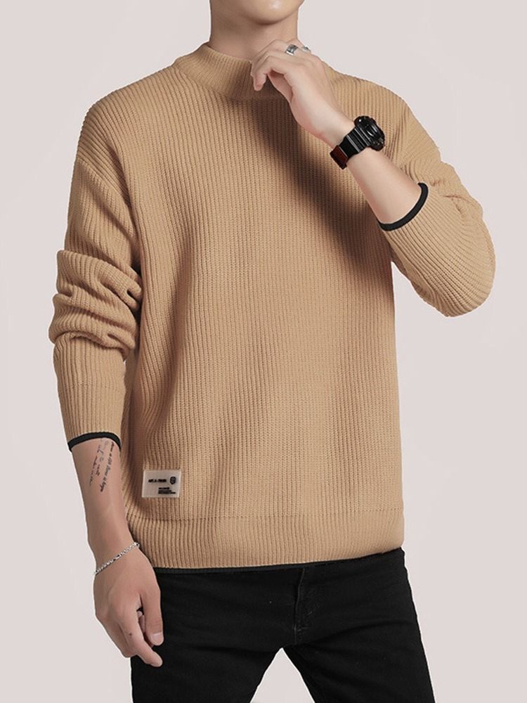 Pull Ample Standard À Blocs De Couleurs Pour Hommes