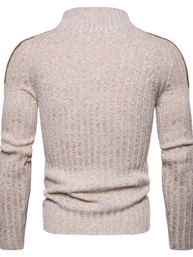 Pull À Boutons De Bloc De Couleur Standard Décontracté Pour Hommes