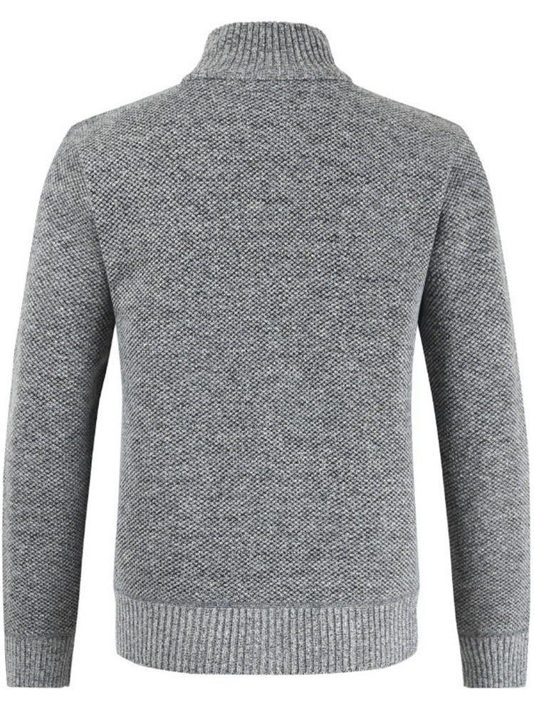 Pull Col Montant Standard Géométrique À Fermeture Éclair Pour Hommes