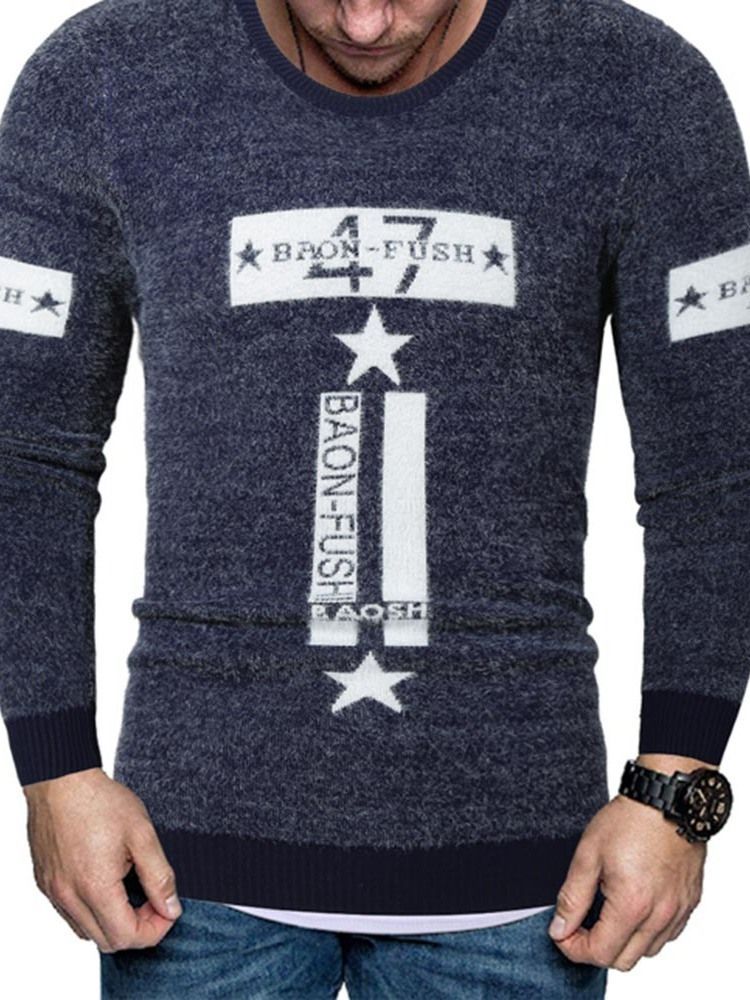 Pull À Col Rond Standard Pour Hommes Européens