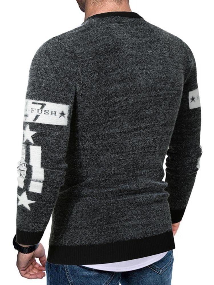 Pull À Col Rond Standard Pour Hommes Européens