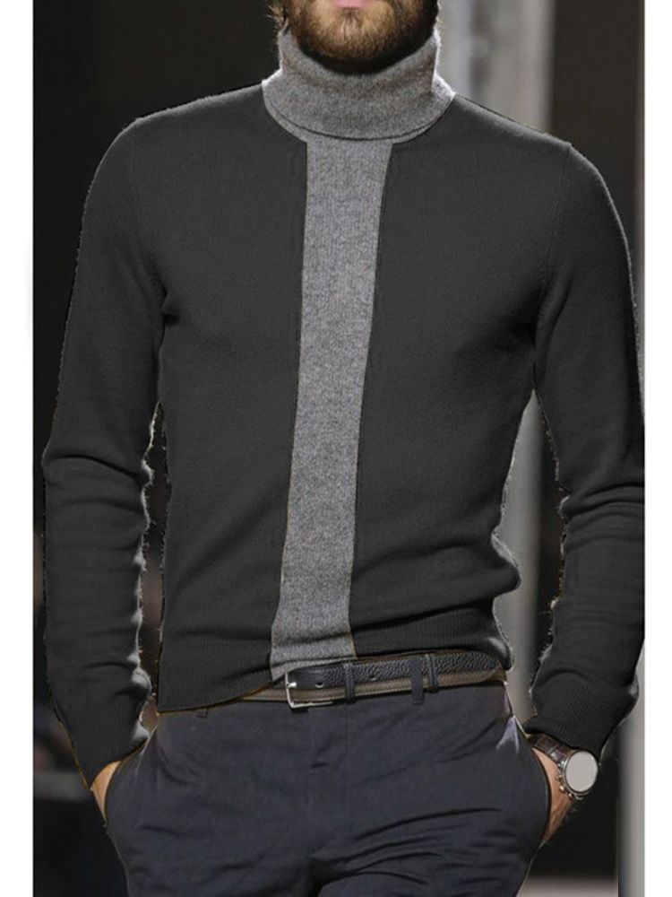 Pull À Col Roulé Standard Pour Hommes Décontractés D'hiver