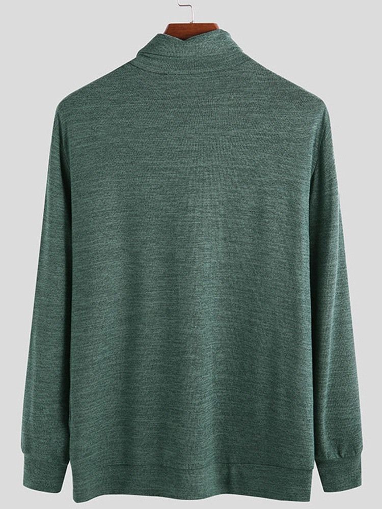 Pull À Col Roulé Uni Standard Pour Hommes Européens