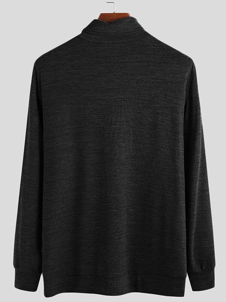 Pull À Col Roulé Uni Standard Pour Hommes Européens