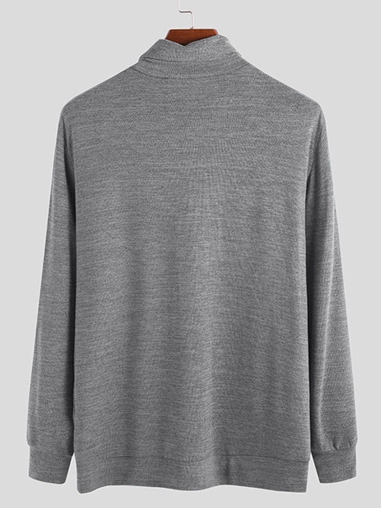 Pull À Col Roulé Uni Standard Pour Hommes Européens