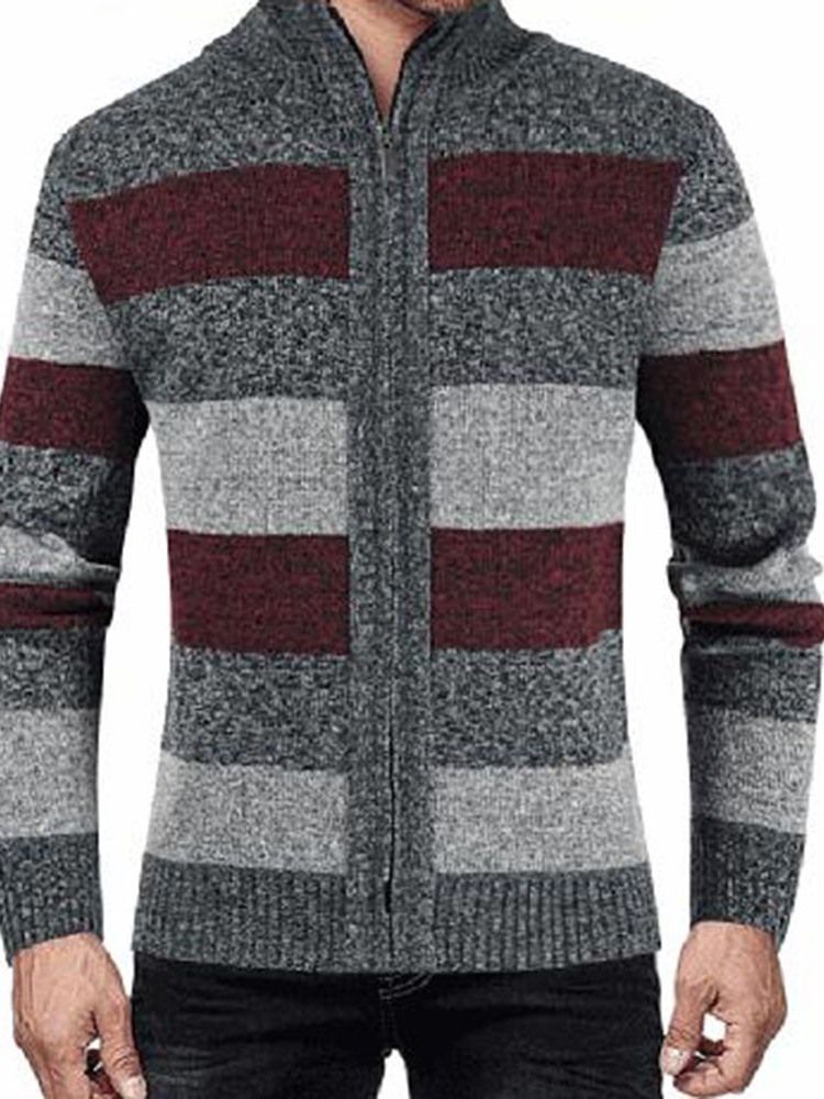 Pull D'automne Slim À Col Montant Standard Pour Hommes