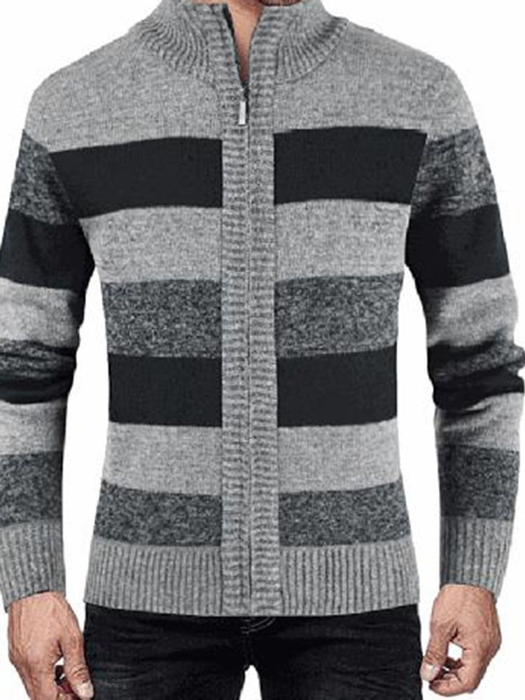 Pull D'automne Slim À Col Montant Standard Pour Hommes