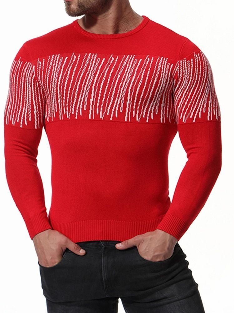 Pull Décontracté À Col Rond Pour Hommes