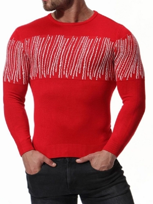 Pull Décontracté À Col Rond Pour Hommes