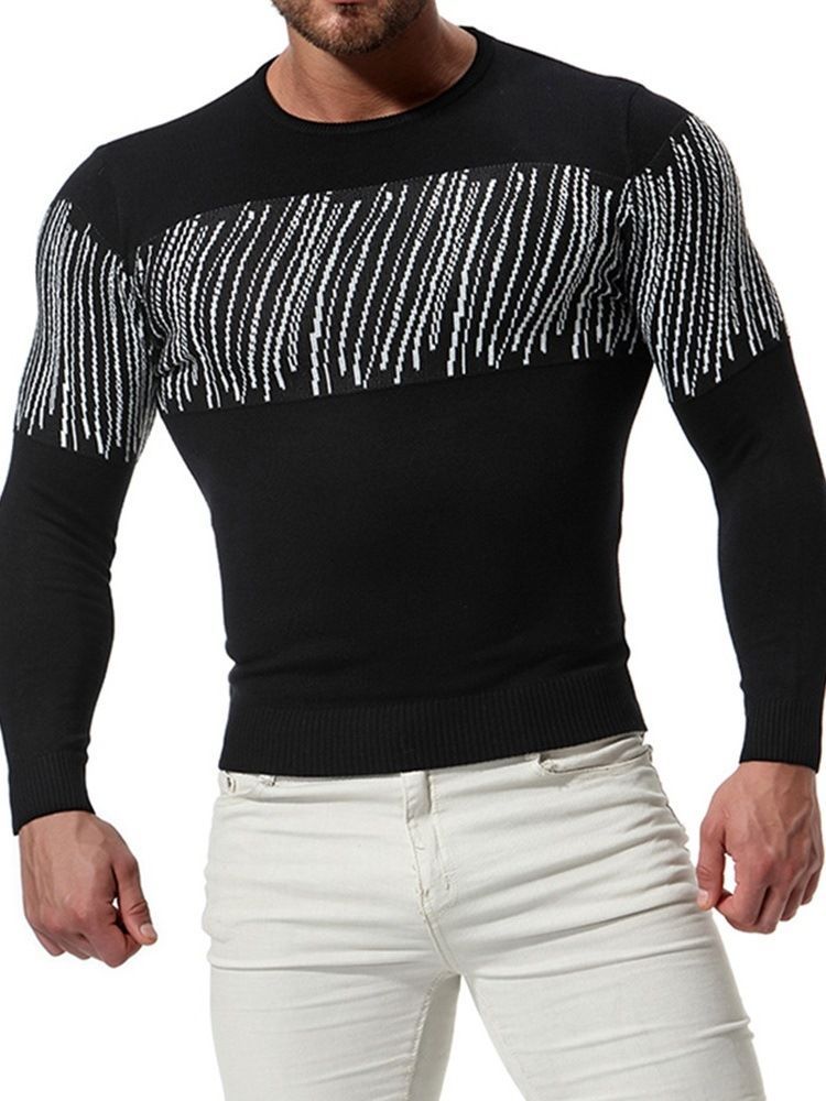 Pull Décontracté À Col Rond Pour Hommes