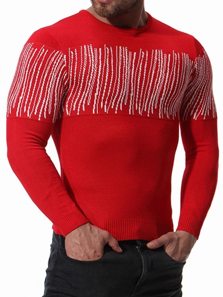 Pull Décontracté À Col Rond Pour Hommes