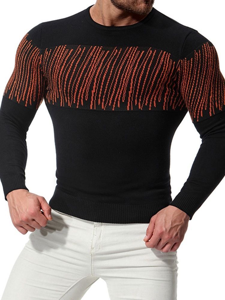 Pull Décontracté À Col Rond Pour Hommes