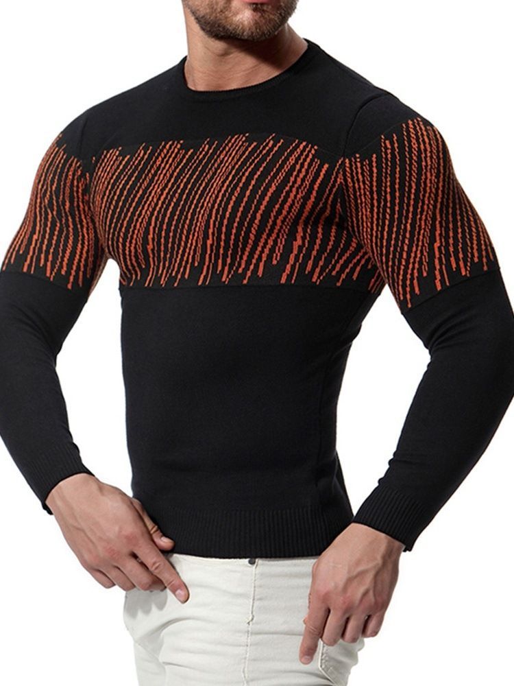 Pull Décontracté À Col Rond Pour Hommes