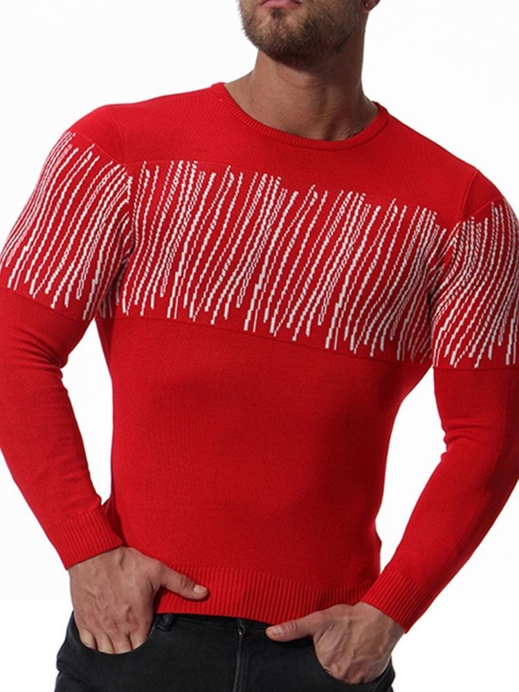 Pull Décontracté À Col Rond Pour Hommes