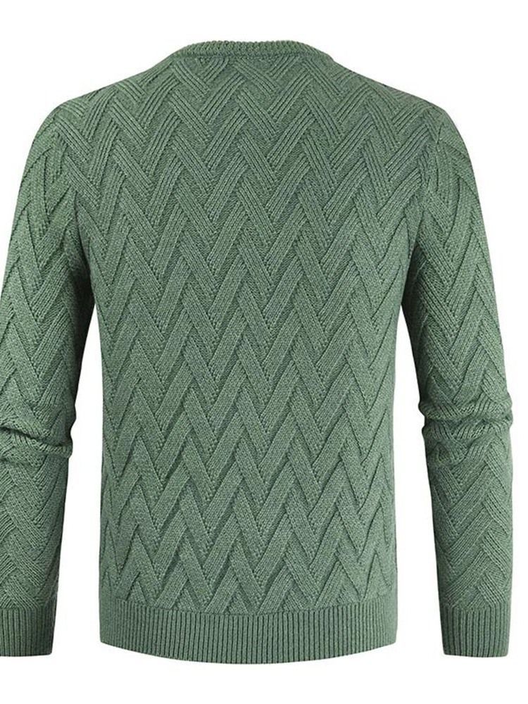 Pull Décontracté À Col Rond Standard Pour Hommes