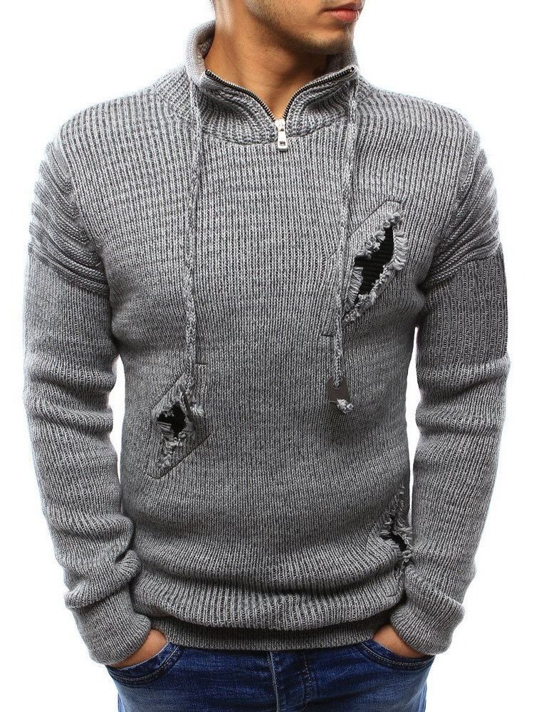 Pull Décontracté À Glissière Pour Hommes