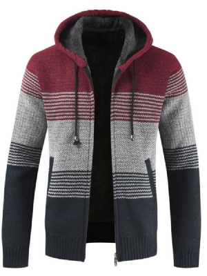 Pull D'hiver Standard À Capuche Et Patchwork Pour Hommes