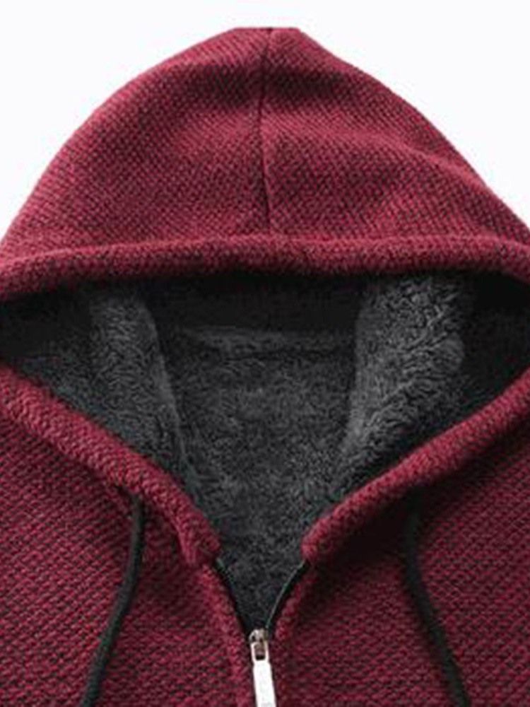 Pull D'hiver Standard À Capuche Et Patchwork Pour Hommes