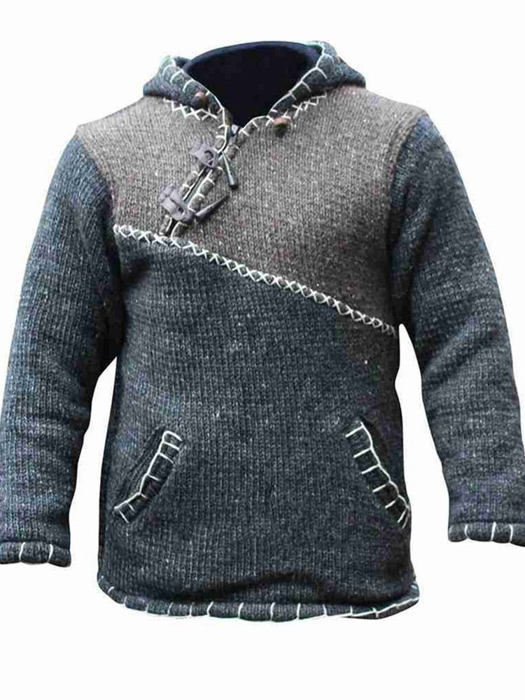 Pull Droit Européen À Capuche Standard Pour Hommes