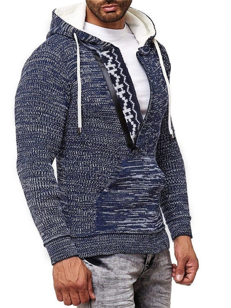 Pull Européen D'automne À Capuche Standard Pour Hommes