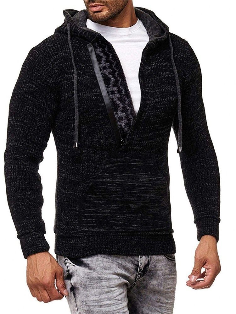 Pull Européen D'automne À Capuche Standard Pour Hommes