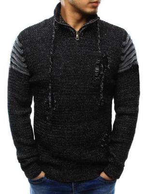 Pull Européen D'hiver À Blocs De Couleurs Standard Pour Hommes