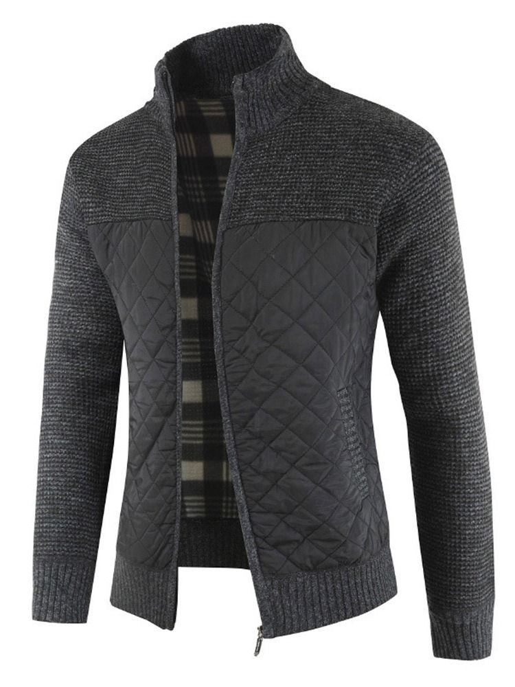 Pull Européen Slim Standard Pour Hommes Patchwork Color Block