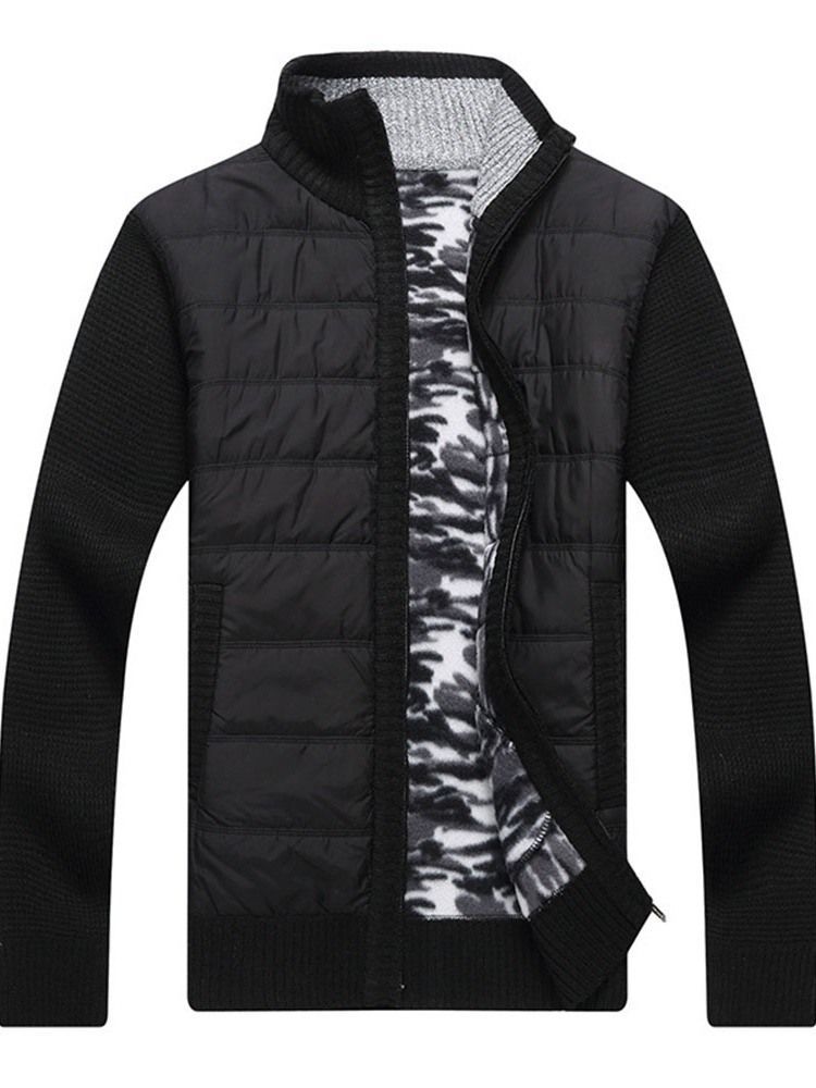 Pull Patchwork Standard Winter Straight Pour Hommes