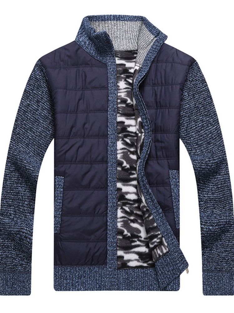 Pull Patchwork Standard Winter Straight Pour Hommes