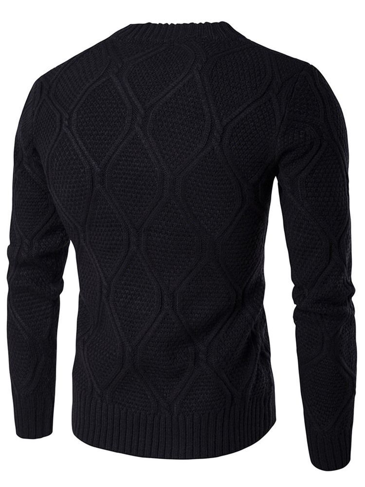 Pull Ras Du Cou Uni En Jacquard Vogue Pour Hommes