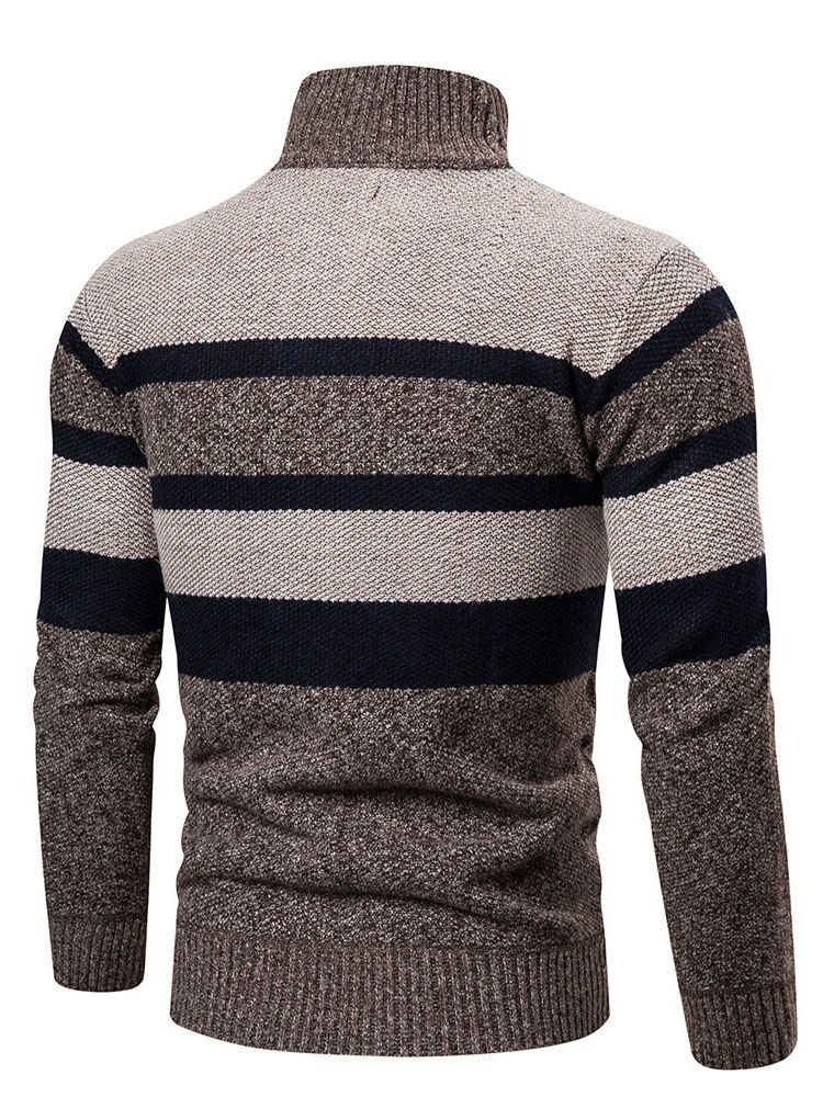 Pull À Rayures Standard Pour Hommes D'automne Coréen