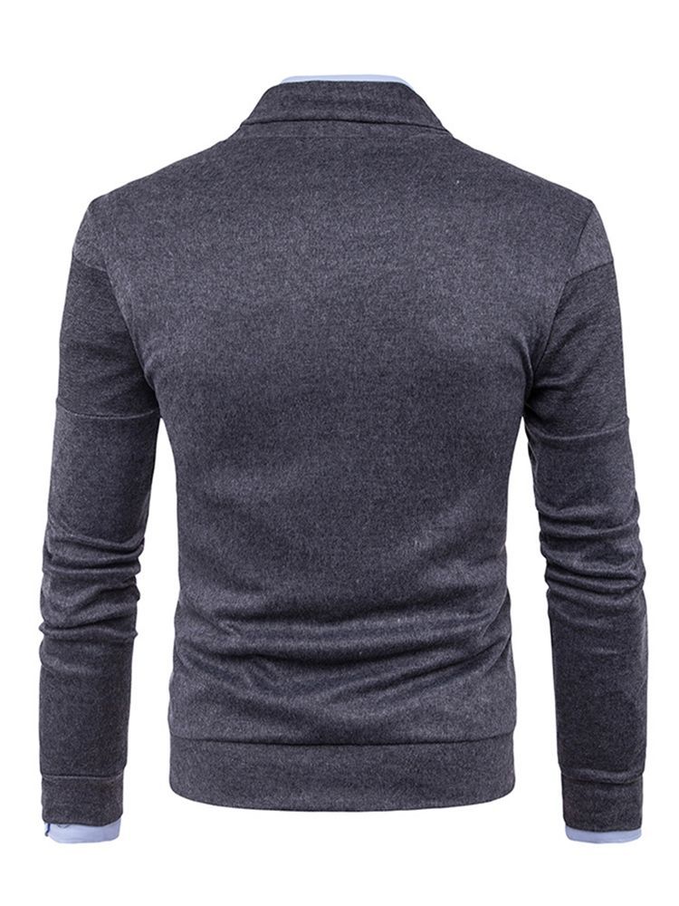 Pull Simple Boutonnage Chaud Décontracté Pour Hommes