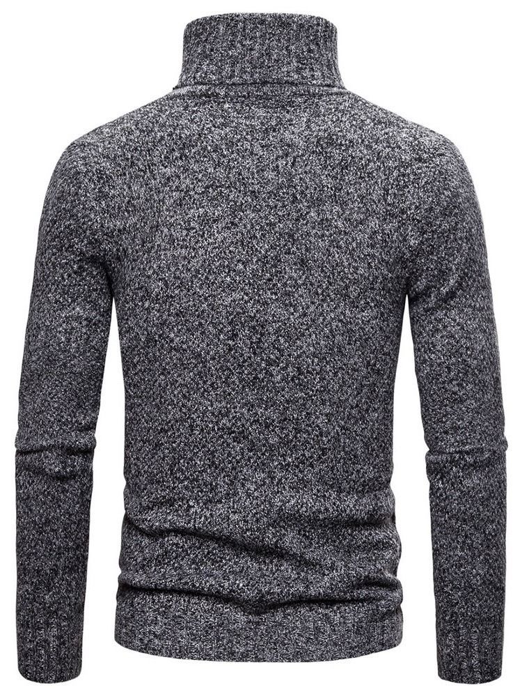 Pull Simple À Col Roulé Standard Pour Hommes