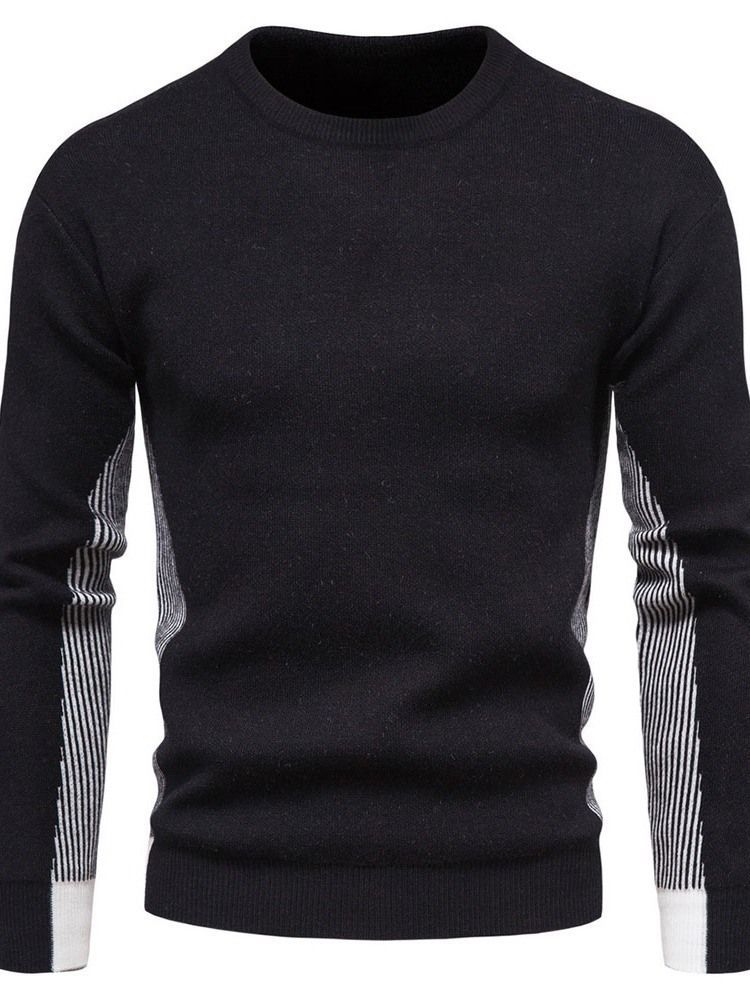 Pull Slim Décontracté À Col Rond Pour Hommes