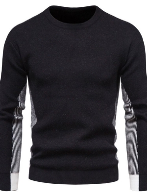 Pull Slim Décontracté À Col Rond Pour Hommes