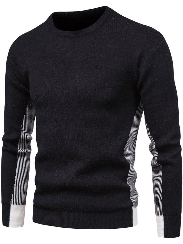 Pull Slim Décontracté À Col Rond Pour Hommes