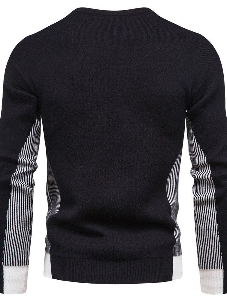 Pull Slim Décontracté À Col Rond Pour Hommes