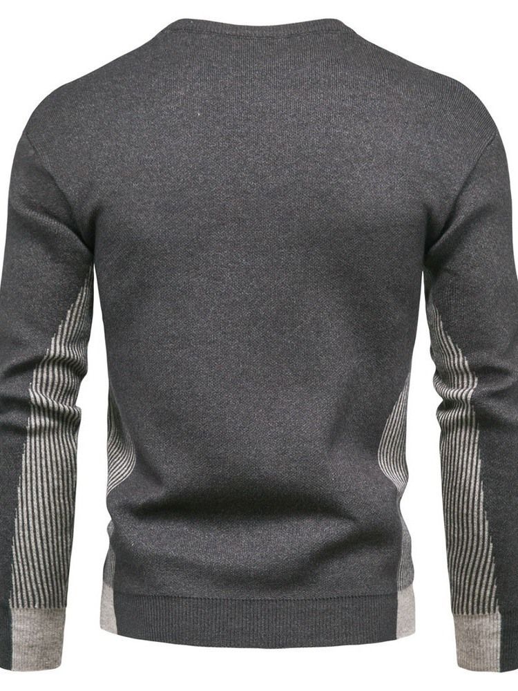 Pull Slim Décontracté À Col Rond Pour Hommes