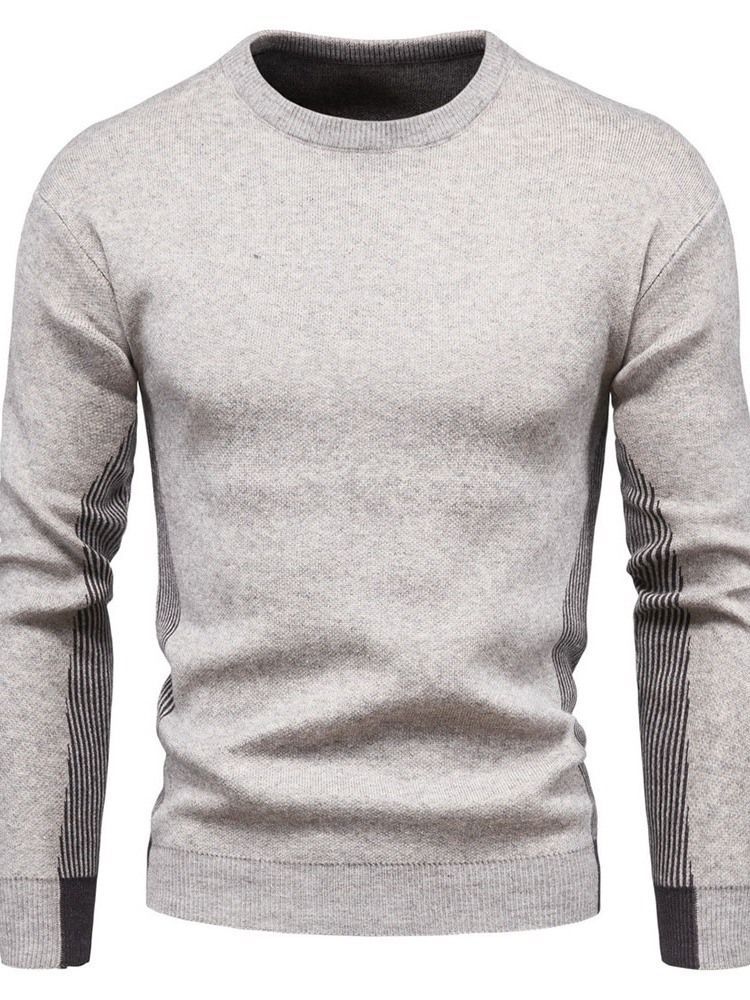 Pull Slim Décontracté À Col Rond Pour Hommes