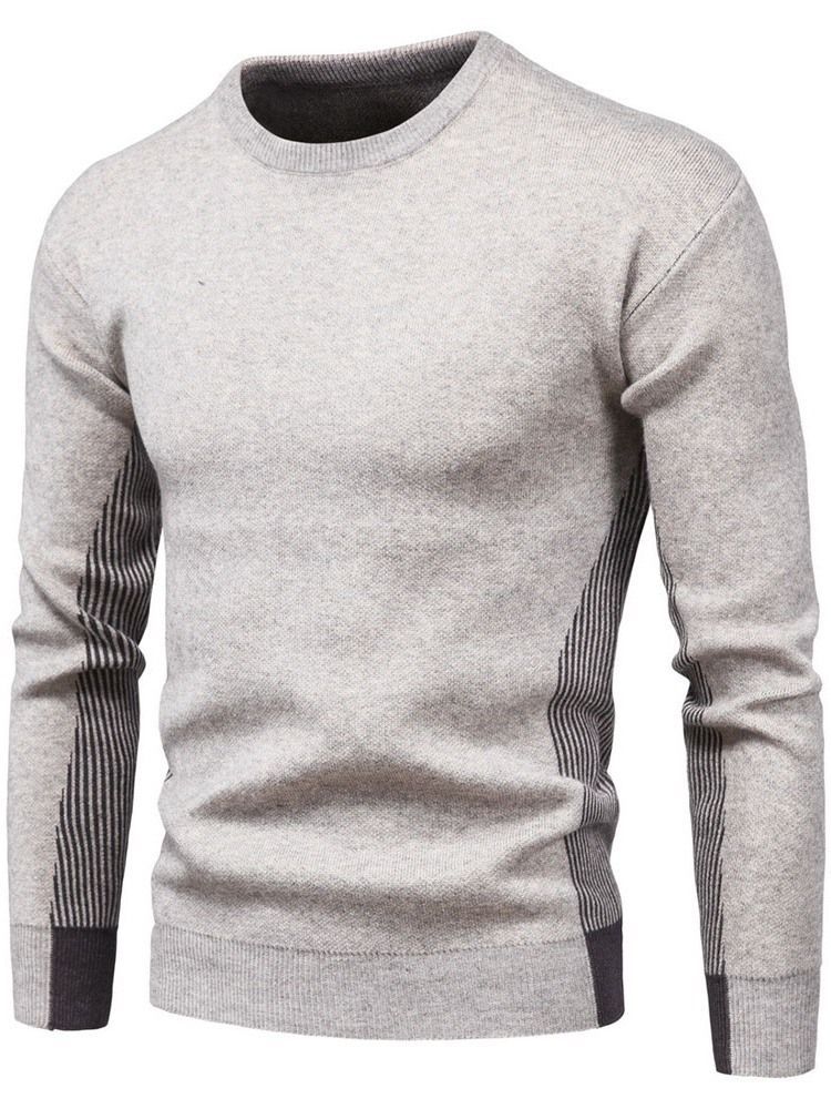 Pull Slim Décontracté À Col Rond Pour Hommes