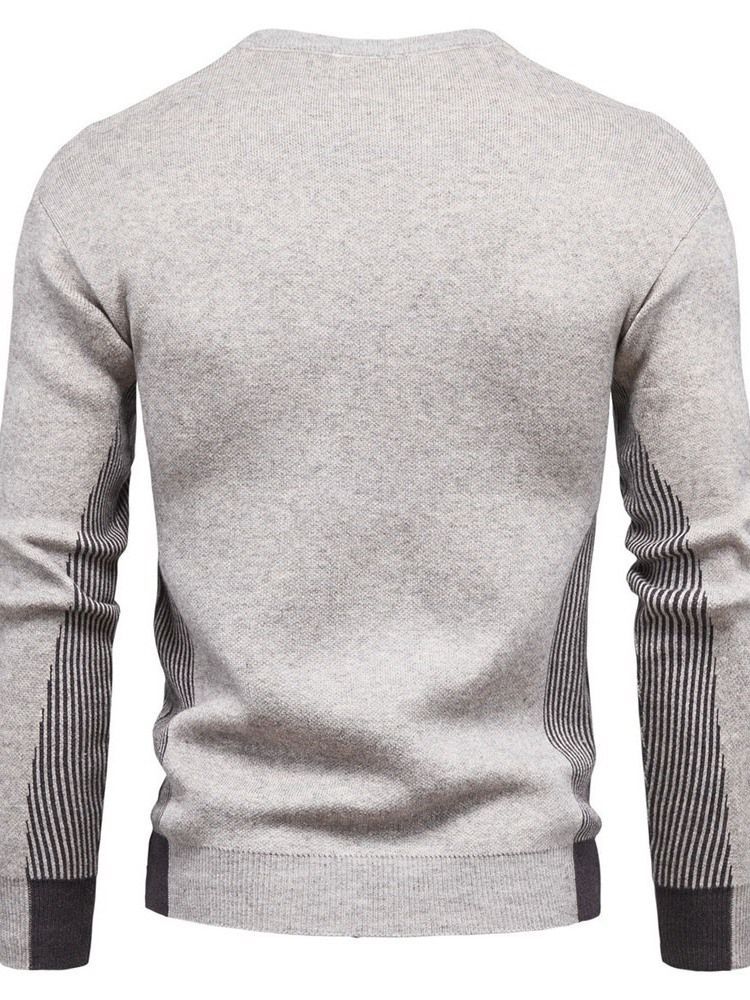 Pull Slim Décontracté À Col Rond Pour Hommes