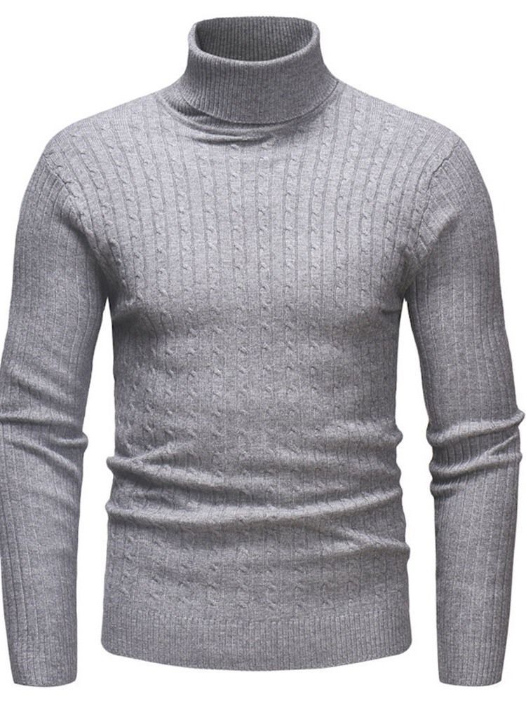 Pull Slim Décontracté À Col Roulé Standard Pour Hommes