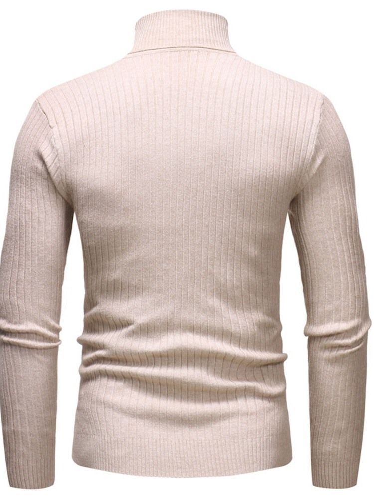 Pull Slim Décontracté À Col Roulé Standard Pour Hommes