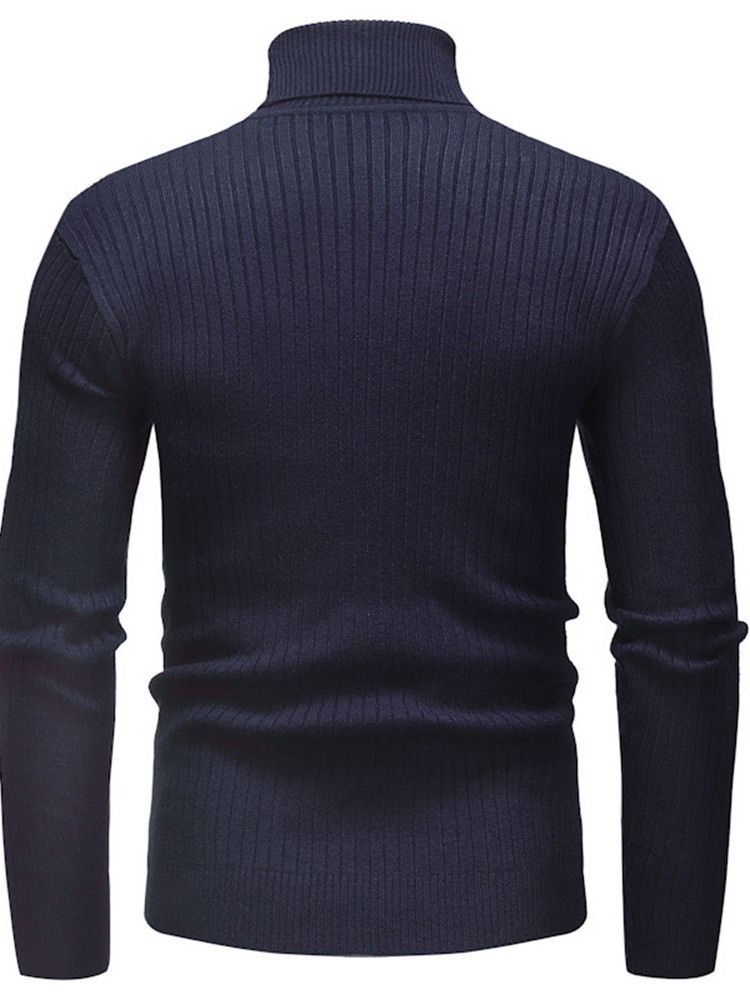 Pull Slim Décontracté À Col Roulé Standard Pour Hommes