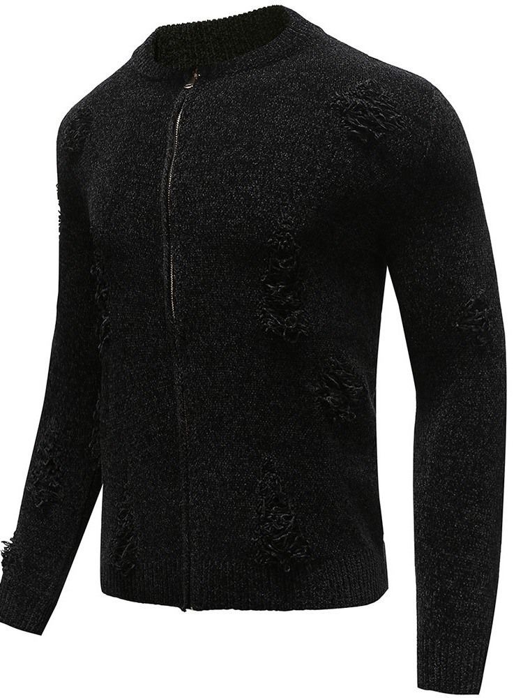 Pull Slim Européen Standard Uni À Col Rond Pour Hommes