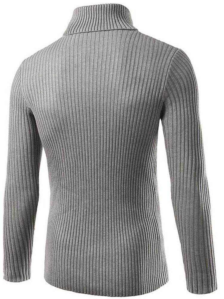 Pull Uni À Col Roulé Pour Hommes