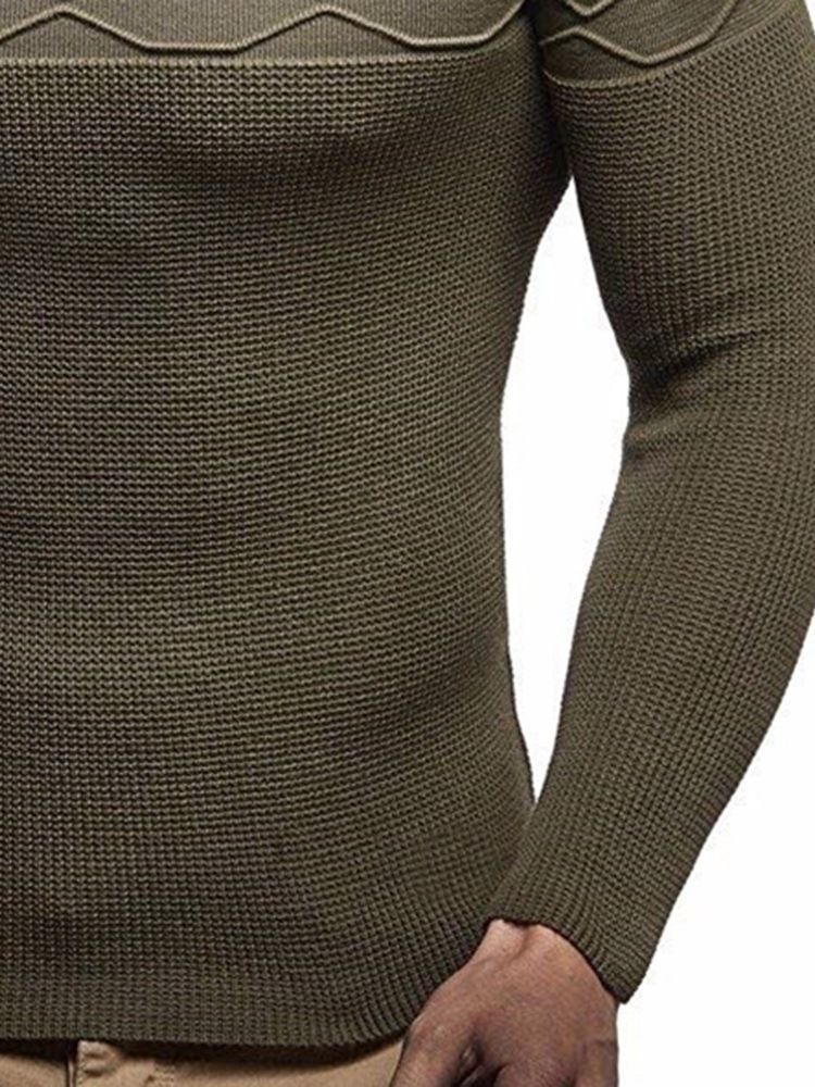 Pull Uni Décontracté À Col Rond Pour Hommes