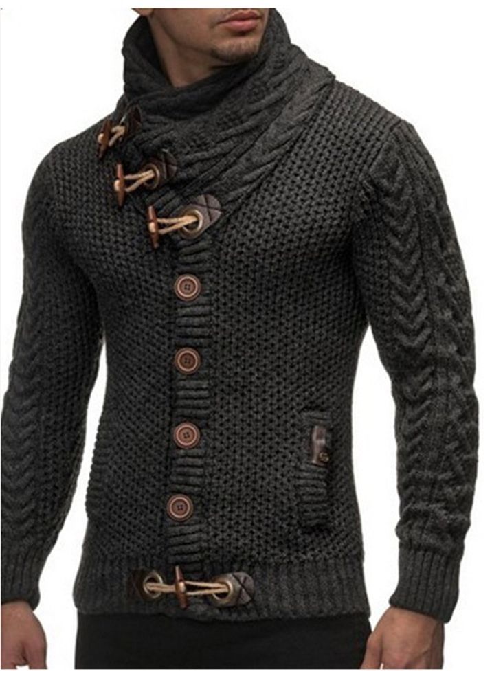 Pulls Unis À Col Châle De Style Européen Pour Hommes