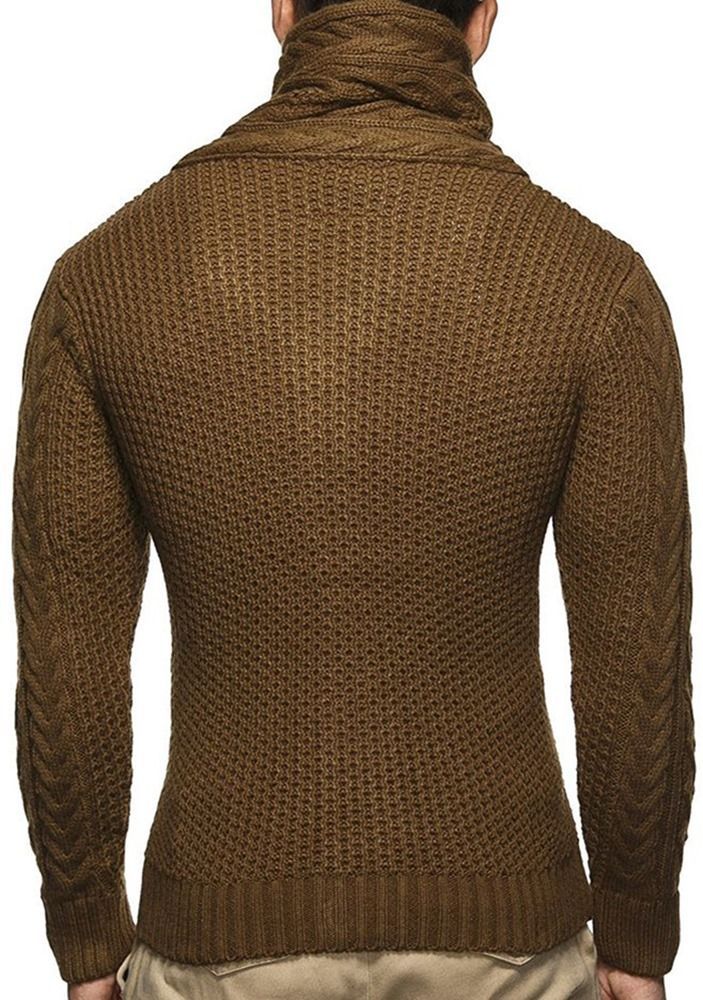 Pulls Unis À Col Châle De Style Européen Pour Hommes